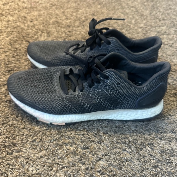 Adidas Charcoal and White Athletic Sneakers - Picture 1 of 10